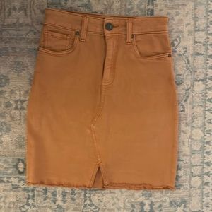 Kut from the kloth burnt orange denim skirt